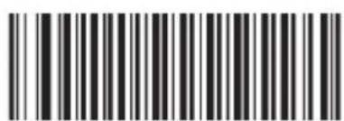 Black and white barcode image with vertical lines and a central dot
