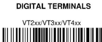 DIGITAL TERMINALS VT2xx/VT3xx/VT4xx