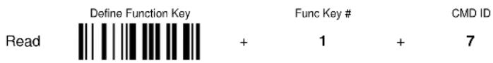 Define Function Key Func Key # CMD ID Read + 1 + 7