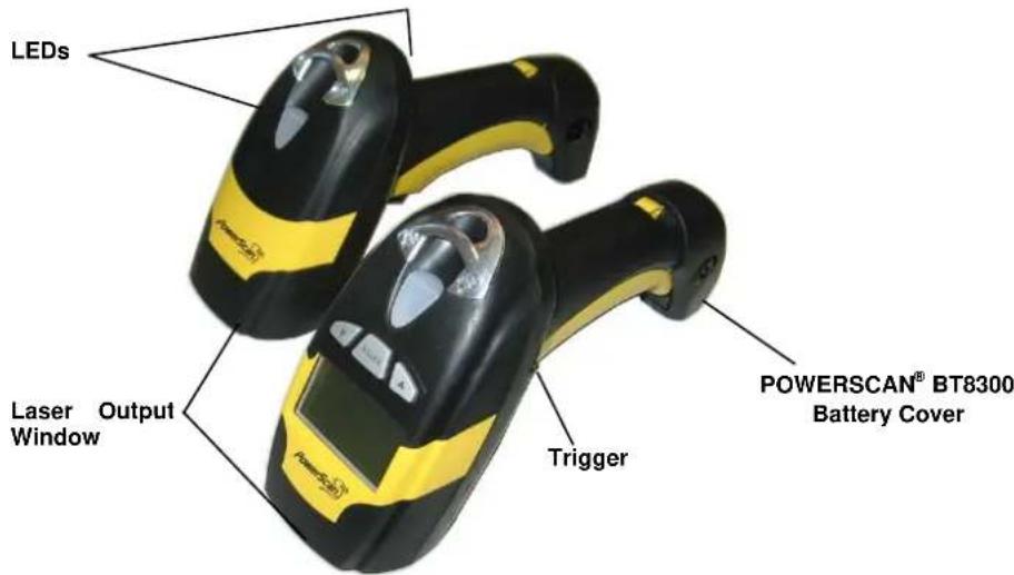 LEDs Laser Output Window Trigger POWERSCAN® BT8300 Battery Cover