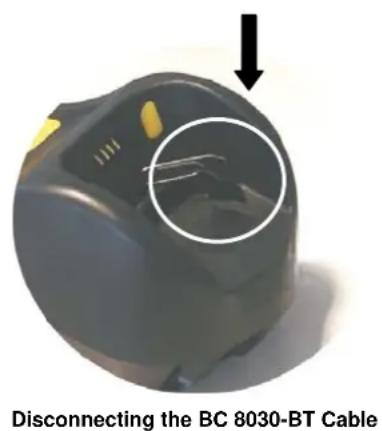 Disconnecting the BC 8030-BT Cable