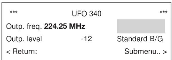 KATHREIN UFO 340 - Selecting the output frequency or output channel - 2