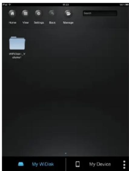 Psd 17 Home View Settings Back Manage WIPOSAT_V clums! My WiDisk My Device