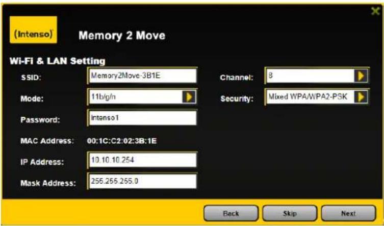 INTENSO 7405500 - Ustawienia Wi-Fi &amp; LAN - 1