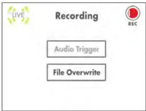 LIVE Recording Audio Trigger File Overwrite REC