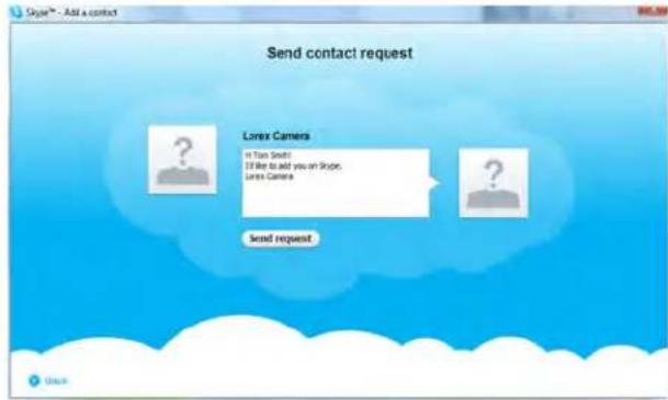 Lorex LIVE Ping PT - Étape 5 de 6 : Envoyer une demande de contact - 3