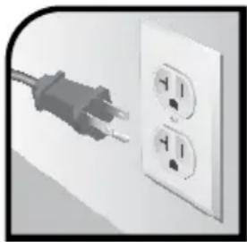 Illustration of a power outlet with two socket plugs (no text or symbols)