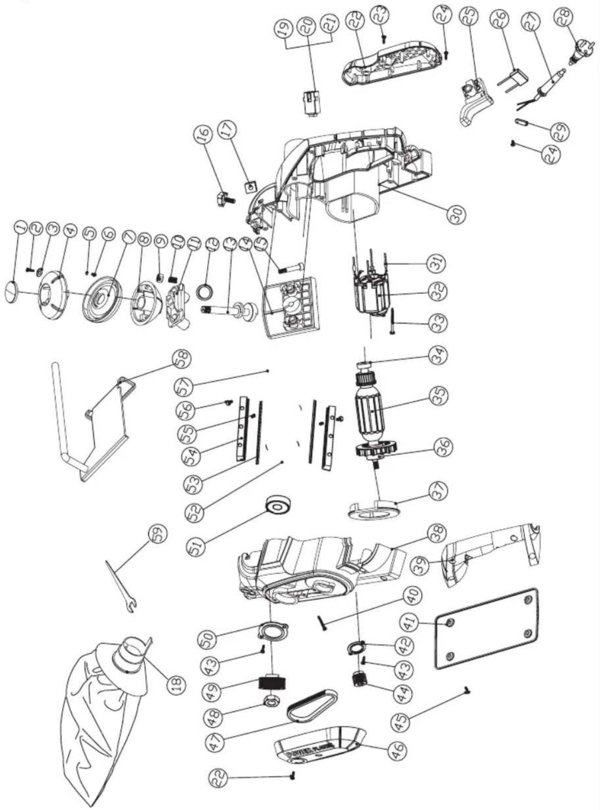 Ferm PPM1010 - Spare parts list - 1