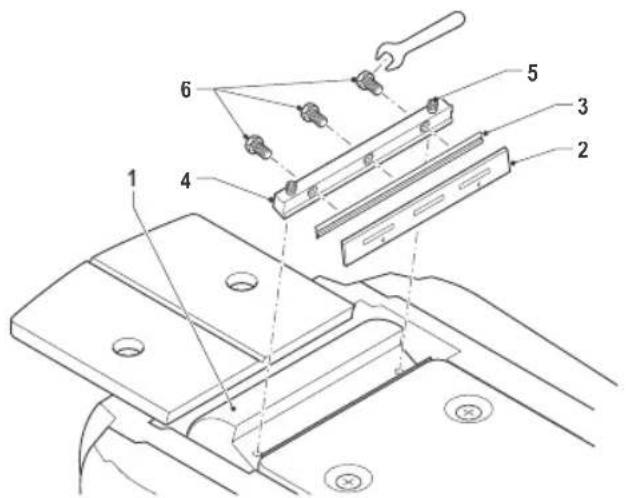 Technical diagram of a mechanical assembly with numbered components for identification