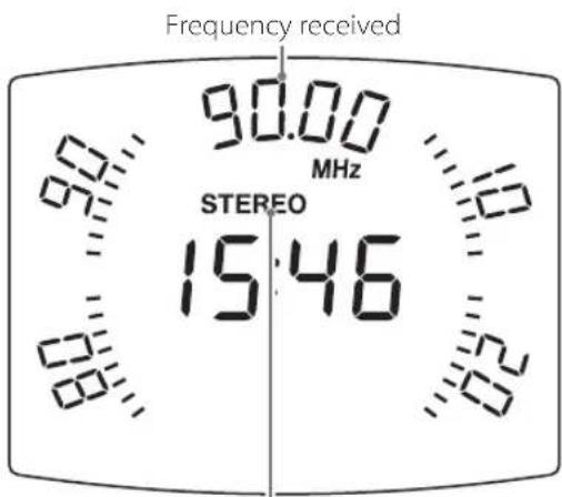 Frequency received 90.00 MHz STEREO 15:46