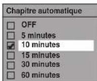 FUNAI WL6D-M102 - Réglage du chapitrage automatique - 2