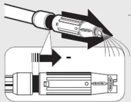 Diagram illustrating the process of a hairpin tool tip, showing how to remove or export from a component.