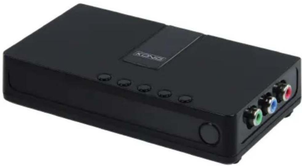 Black electronic device with ports and indicator lights (no visible text or symbols)
