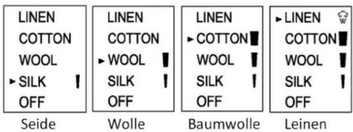 LINEN COTTON WOOL ▶ SILK OFF Seide LINEN COTTON ▶ WOOL SILK OFF Wolle LINEN ▶ COTTON WOOL SILK OFF Baumwolle ▶ LINEN COTTON WOOL SILK OFF Leinen