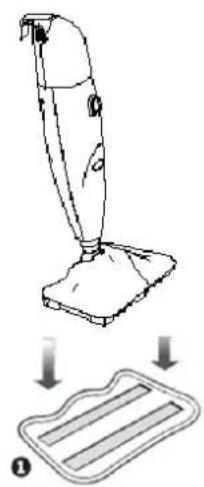 ROTEL SteamMop 6853 - • FIXATION DU TISSU DE NETTOYAGE - 1