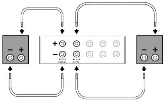 graph TD A["Power Supply"] --> B["Front-side Indicator 1"] A --> C["Front-side Indicator 2"] B --> D["Output Line"] C --> E["Output Line"] D --> F["Return to Battery"] E --> G["Return to Battery"]