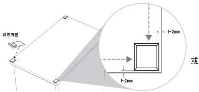 橡胶脚垫 1~2mm 或 1~2mm