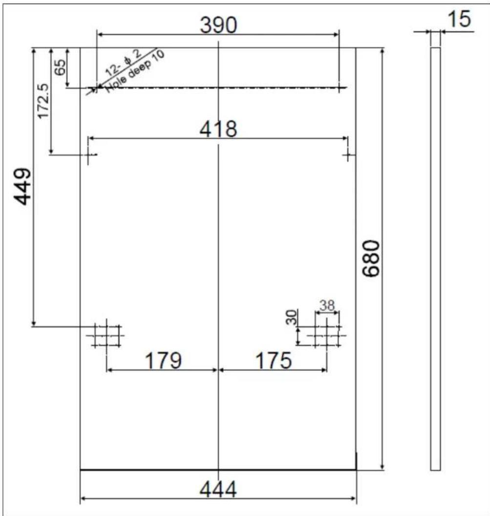 390 12- φ 2 Hole deep 10 65 172.5 449 418 680 179 175 30 38 444 15