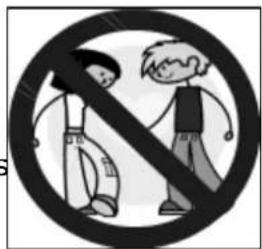 Prohibition sign with two people crossed out, indicating no smoking or rejection
