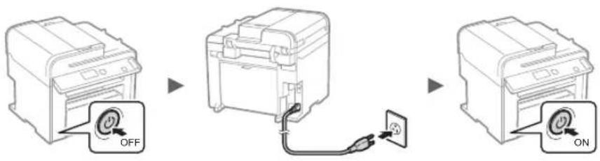 CANON I-Sensys MF4780w - Tilslutning af netledningen og AKTIVERING af maskinen - 1