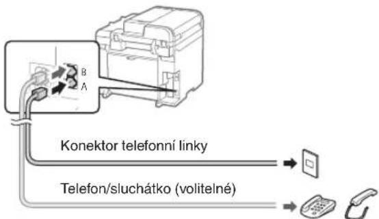 Konektor telefonní linky Telefon/sluchátko (volitelné)