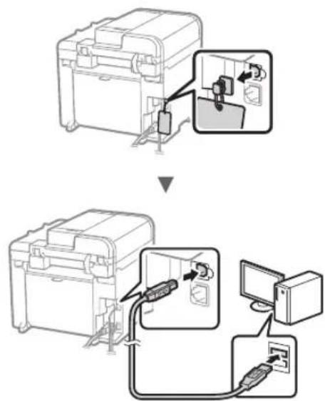 CANON I-Sensys MF4780w - Podłączanie za pomocą kabla USB - 1