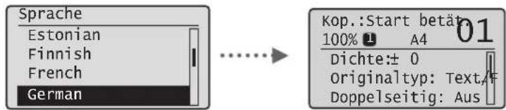 Sprache Estonian Finnish French German Kop.:Start betät. 100% 1 A4 01 Dichte:± 0 Originaltyp: Text,AF Doppelseitig: Aus