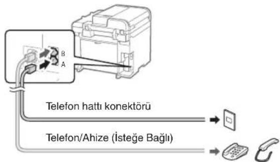 Telefon hattı konektörü Telefon/Ahize (İsteğe Bağlı)