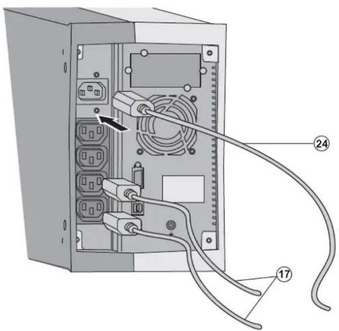 EATON Evolution 850 Rack - Aansluiten van apparatuur - 4