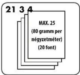 21 3 4 MAX. 25 (80 gramm per négyzetméter) (20 font)