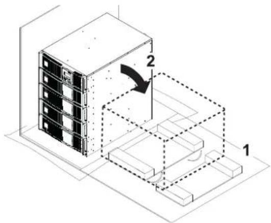 EATON MX Frame 20000 16U - Rimozione delle rotelle - 2