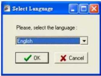Select Language Please, select the language : English OK Cancel