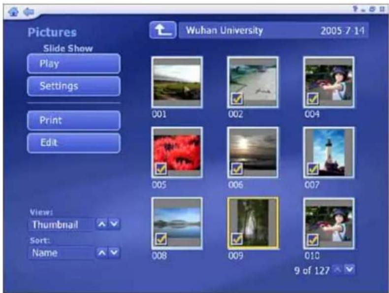 Pictures Slide Show Play Settings Print Edit Wuhan University 2005-7-14 001 002 004 005 006 007 View: Thumbnail Sort: Name 008 009 010 9 of 127