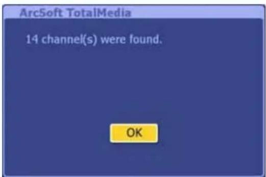 ArcSoft TotalMedia 14 channel(s) were found. OK