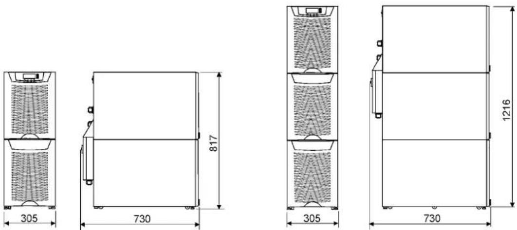EATON Powerware 9155-10-S-25-64x9Ah-MBS - Dessins dimensionnels - 4