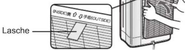 (INSIDE)费 ↑ 手架(OUTSIDE) Lasche