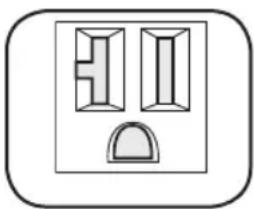 Simple line drawing of a window with two vertical panes and a curved door, enclosed in a rounded square frame (no text or symbols)