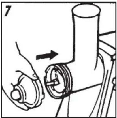 Mechanical assembly diagram showing a hand operating a pipe fitting with a valve and shaft (no text or symbols)