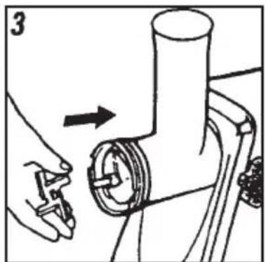 Mechanical assembly diagram showing a hand operating a tool next to a cylindrical component (no text or symbols visible)