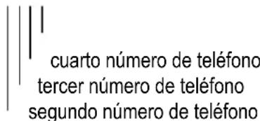 cuarto número de teléfono tercer número de teléfono segundo número de teléfono