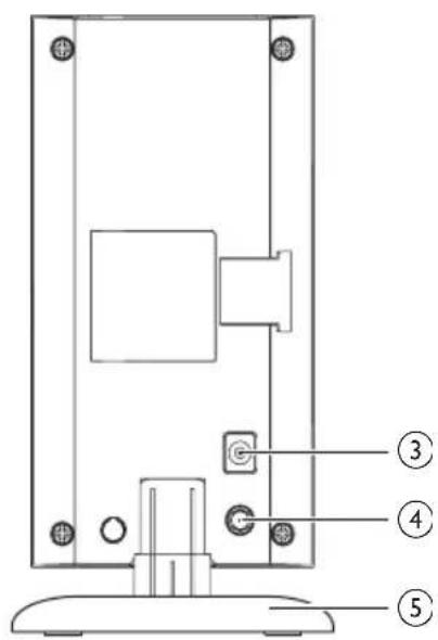 Technical diagram of a mechanical or electrical component with numbered parts labeled 3, 4, and 5.