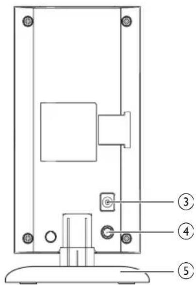 Technical diagram of a mechanical or electrical component with numbered parts labeled 3, 4, and 5.