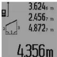 BOSCH GLM 250 VF Professional - d) Вимірювання трапецій (див. мал. К) - 1