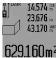 BOSCH GLM 250 VF Professional - Duvar yüzeyi ölçümü (Bakınız: Şekil L) - 2