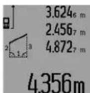 BOSCH GLM 250 VF Professional - d) Merjenje trapeza (glejte sliko K) - 1