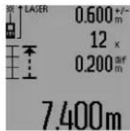 BOSCH GLM 250 VF Professional - Funcția de delimitare (încadrare) (vezi figura M) - 1