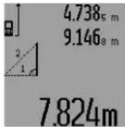 BOSCH GLM 250 VF Professional - a) Medição simples de pitágoras (veja figura H) - 1