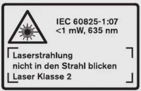 BOSCH GLM 250 VF Professional - Υποδείξεις ασφαλείας - 2