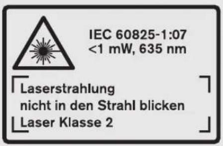 BOSCH GLM 250 VF Professional - Bezpečnostní upozornění - 2