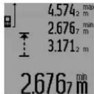 BOSCH GLM 250 VF Professional - Minimum/Maximum Measurement (see figure F-G) - 1